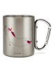 Mr. & Mrs. Panda Edelstahltasse Einhorn Yoga ohne Spruch in Silber