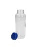 elasto Trinkflasche Carve "Refresh" in transparent/schwarz - 700 ml