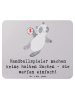 Mr. & Mrs. Panda Mousepad Handball Wurf mit Spruch in Grau Pastell