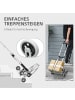 DURHAND Treppensteiger-47L x 47B x 100H cm-Silber+Schwarz