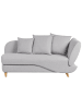 Beliani Chaiselongue MERI in Grau/Braun - (W) 155 x (H) 76 x (L) 69 cm