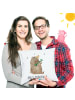 Mr. & Mrs. Panda Kopfkissen Bär Gitarre mit Spruch in Weiß