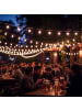 SATISFIRE Garten Party Lichterkette Illu 50 bruchfeste LED Tropfenlampen 50m schwarz
