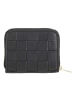 DuDu Woven Geldbörse Leder 10 cm in nero rosa