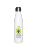 Mr. & Mrs. Panda Thermo Trinkflasche Avocado Kern mit Spruch in Weiß