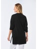 GOLDNER Kurzgröße:  Strickjacke aus Viskose-Baumwoll-Mix in schwarz