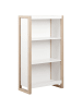 Beliani Bücherregal JOHNSON in Weiß/Braun - (W) 64 x (H) 117 x (L) 30 cm