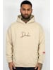 DADA Oversized Hoodie mit Logo-Stickereien in Creme