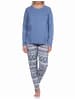 NORMANN langarm Schlafanzug PyjamaEthnolook - 77321 in blau