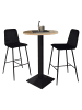58 aufm Kessel TRESENTISCH rund Eleanore 70 cm schwarz matt/asteiche