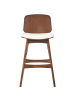 Beliani 2er-Set Barhocker CHARLESTON in Braun/Beige