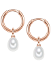 Valero Pearls Ohrringe aus Sterling Silber mit Süßwasser-Zuchtperle in roségold