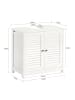 SoBuy Unterschrank in Mattweiß - (W) 34 x (H) 58 x (L) 57 cm