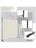 COSTWAY 184cm Raumteiler auf Rollen in Beige