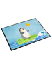 Mr. & Mrs. Panda Tischschutzmatte Pinguin Surfer ohne Spruch in Eisblau