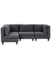 Beliani 4-tlg Modulsofa UNSTAD in Grau