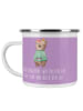 Mr. & Mrs. Panda Camping Emaille Tasse Brautjungfern Party mit S... in Lavendeltraum