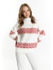 IZIA Pullover in Weiss Mehrfarbig