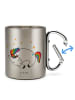 Mr. & Mrs. Panda Thermotasse Einhorn Nacht ohne Spruch in Silber