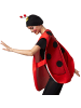 tectake Poncho in Einheitsgröße, schwarz/rot