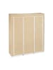 relaxdays Stoffkleiderschrank in Beige - (B)148 x (H)173 x (T)43 cm