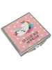 Mr. & Mrs. Panda Schminkspiegel Einhorn Wolke 7 mit Spruch in Rot Pastell