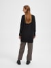 SELECTED FEMME Lange Strickjacke mit Taschen Stretch Casal Cardigan SLFLULU in Schwarz