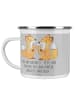 Mr. & Mrs. Panda Tasse Junggesellenabschied Eskalation mit Spruch in Heather Grey