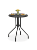 relaxdays Gartentisch in Schwarz - (H)73 x Ø 60 cm