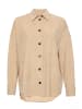 Awesome Apparel Button-down Bluse in Beige