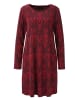 Aniston CASUAL A-Linien-Kleid in dunkelrot-rot-weinrot