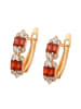NAEMI Women Earrings in Rose Gold Red