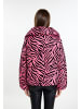 faina Damen Steppjacke Mit Zebra-Print in Pink Zebra