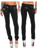 Cipo & Baxx Damen Regular Fit Jeans Mid Waist in Black