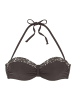 LASCANA Bügel-Bandeau-Bikini-Top in braun-leo