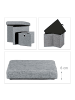 relaxdays Faltbarer Sitzhocker in Grau - (B)38 x (H)38 x (T)38 cm