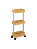 relaxdays Bambus-Rollwagen in Natur - (B)31 x (H)71,5 x (T)18 cm
