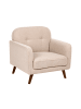Beliani Sessel ETTRUM in Beige/Braun - (W) 87 x (H) 87 x (L) 84 cm