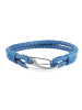 Adeliás Unisex Armband – Textilarmband aus Leder 22 cm in blau