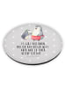 Mr. & Mrs. Panda Rund Magnet Pinguin mit Kind mit Spruch in Grau Pastell