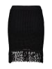 Zero  Strickrock mit Fransen in Black Beauty