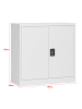 en.casa Aktenschrank Molise in Grau (T)90cm (B)40cm (H)90cm