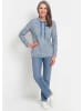 GOLDNER Sweater mit grafischem Druck in blau / gemustert