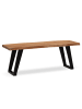 FineBuy Sitzbänk in Braun / Akazie / 120x40x46