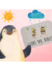 Mr. & Mrs. Panda Badematte Bienen Paar mit Spruch in Grau Pastell