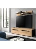 Inn.Furn Wohnkombination Eiche Artisan, grau, 2er Set Lowboard 170 cm und Wandboard