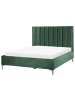 Beliani Doppelbett SEZANNE in Grün/Schwarz - (W) 190 x (H) 142 x (L) 215 cm