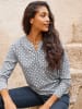 Heine Langarmshirt in grau-hellblau-bedruckt