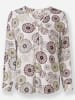 WITT WEIDEN Langarm-Bluse in ecru-burgund-bedruckt