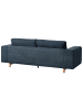 Beliani 3-Sitzer Sofa NIVALA in Blau - (W) 220 x (H) 76 x (L) 84 cm